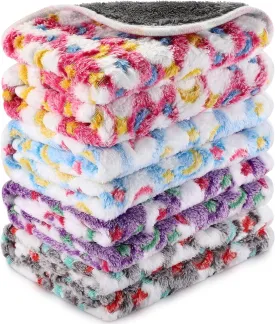 4 Pcs Waterproof Guinea Pig Blankets Washable Small Animal Fleece Bedding Absorbent Guinea Pig Cage Liners Reusable Pet Pee Pad Sleep Mat Pad Cover for Hamster Ferret (Moon Star Pattern,12 x 12 Inch)