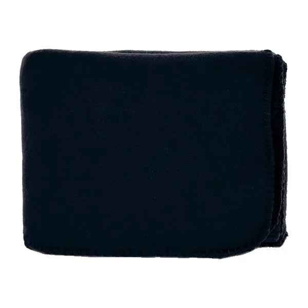 50" x 60" Whipstitch Fleece Blanket - Solid Black (Q625111)