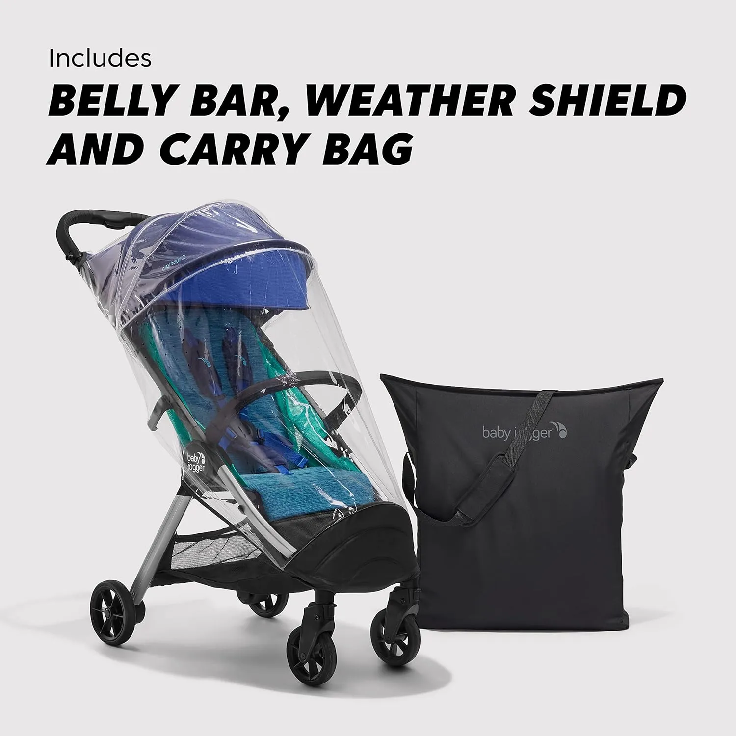 Baby Jogger City Tour 2 Ultra-Compact Travel Stroller Coastal