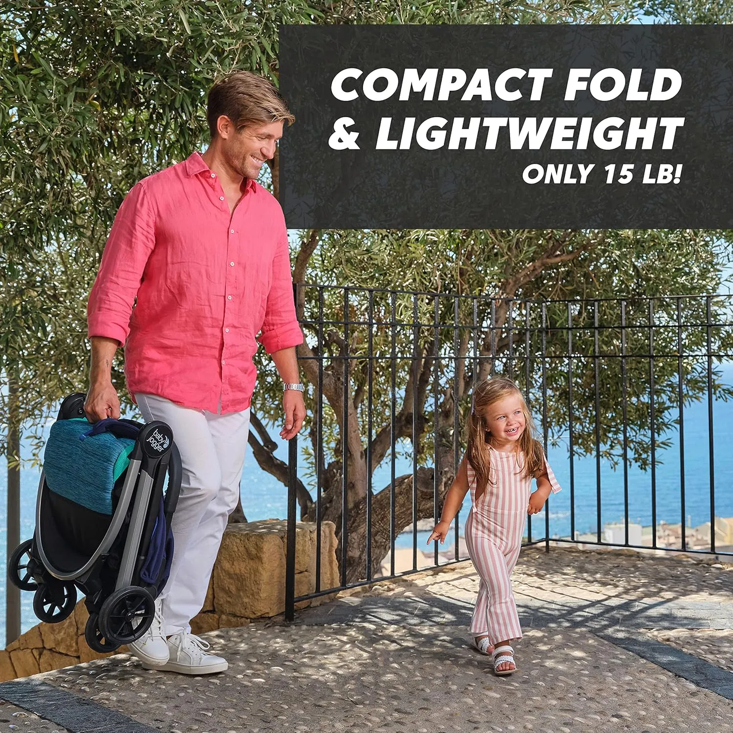 Baby Jogger City Tour 2 Ultra-Compact Travel Stroller Coastal