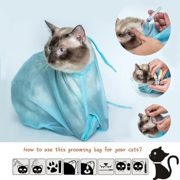 Cat Grooming and Bathing Bag