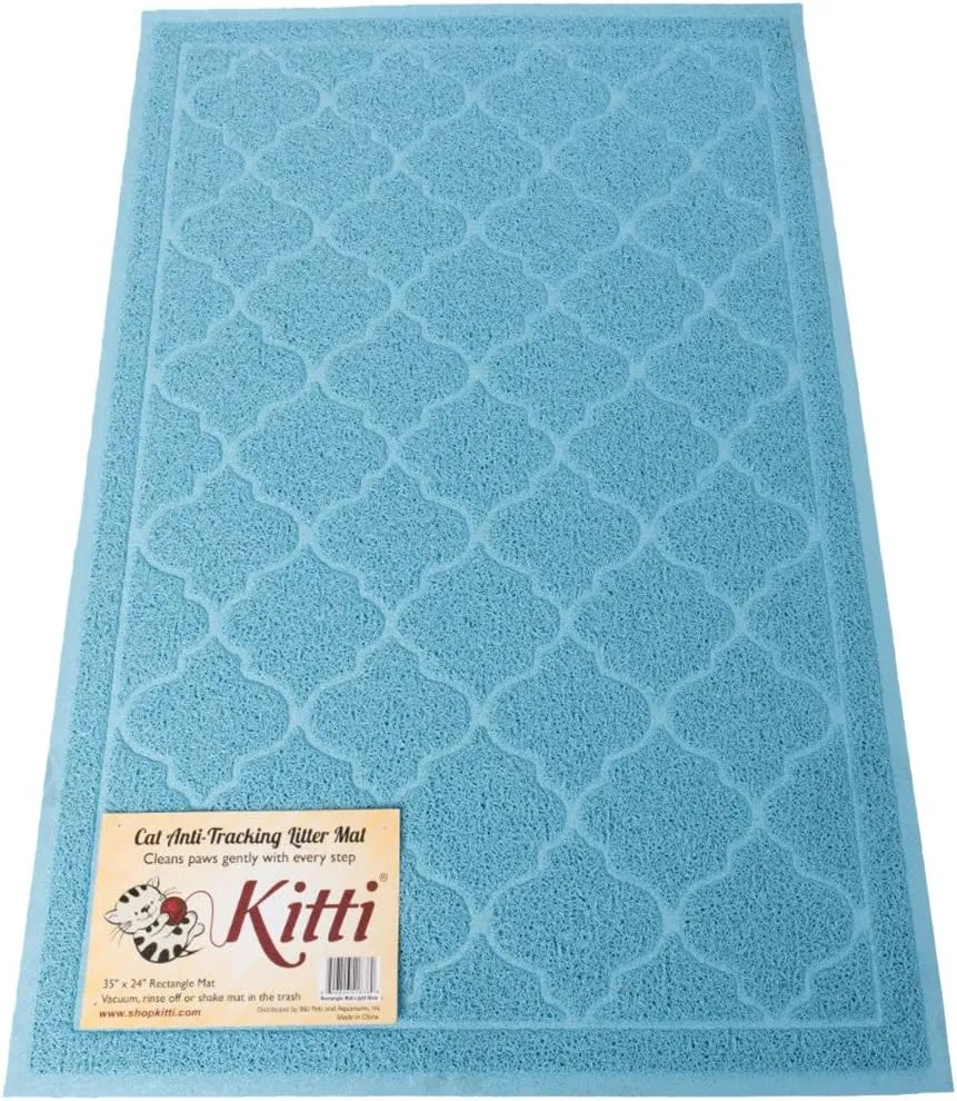 Cat Litter Anti Tracking Mats, Blue