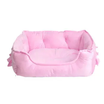 Cute Bow Princess Dog Bed Soft Cozy Pet Sleeping Mat for Small Dogs Cats Non-slip Machine Washable Puppy Sofa Pet Supplies
