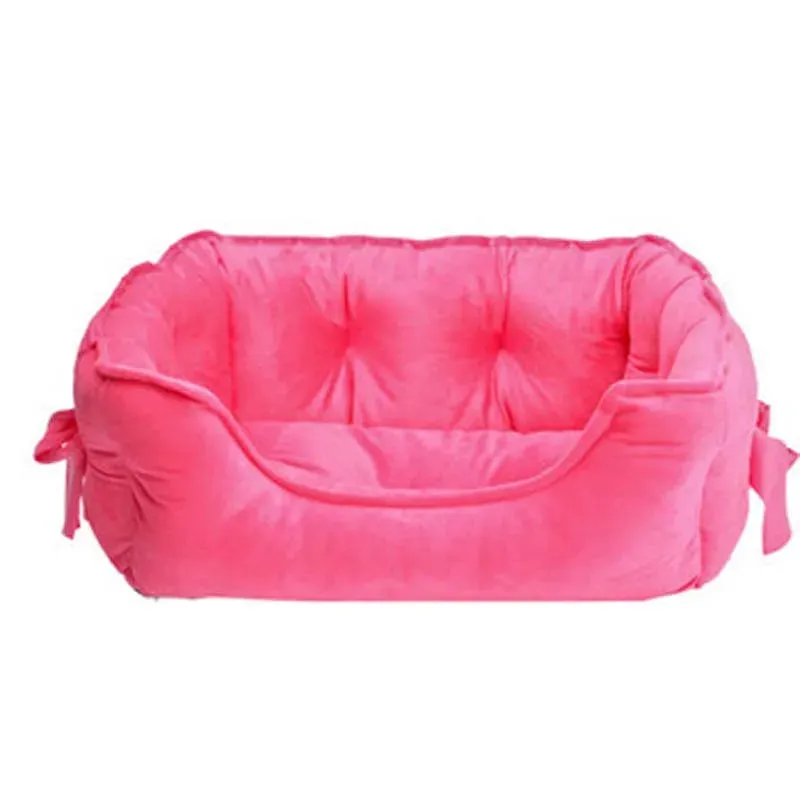 Cute Bow Princess Dog Bed Soft Cozy Pet Sleeping Mat for Small Dogs Cats Non-slip Machine Washable Puppy Sofa Pet Supplies