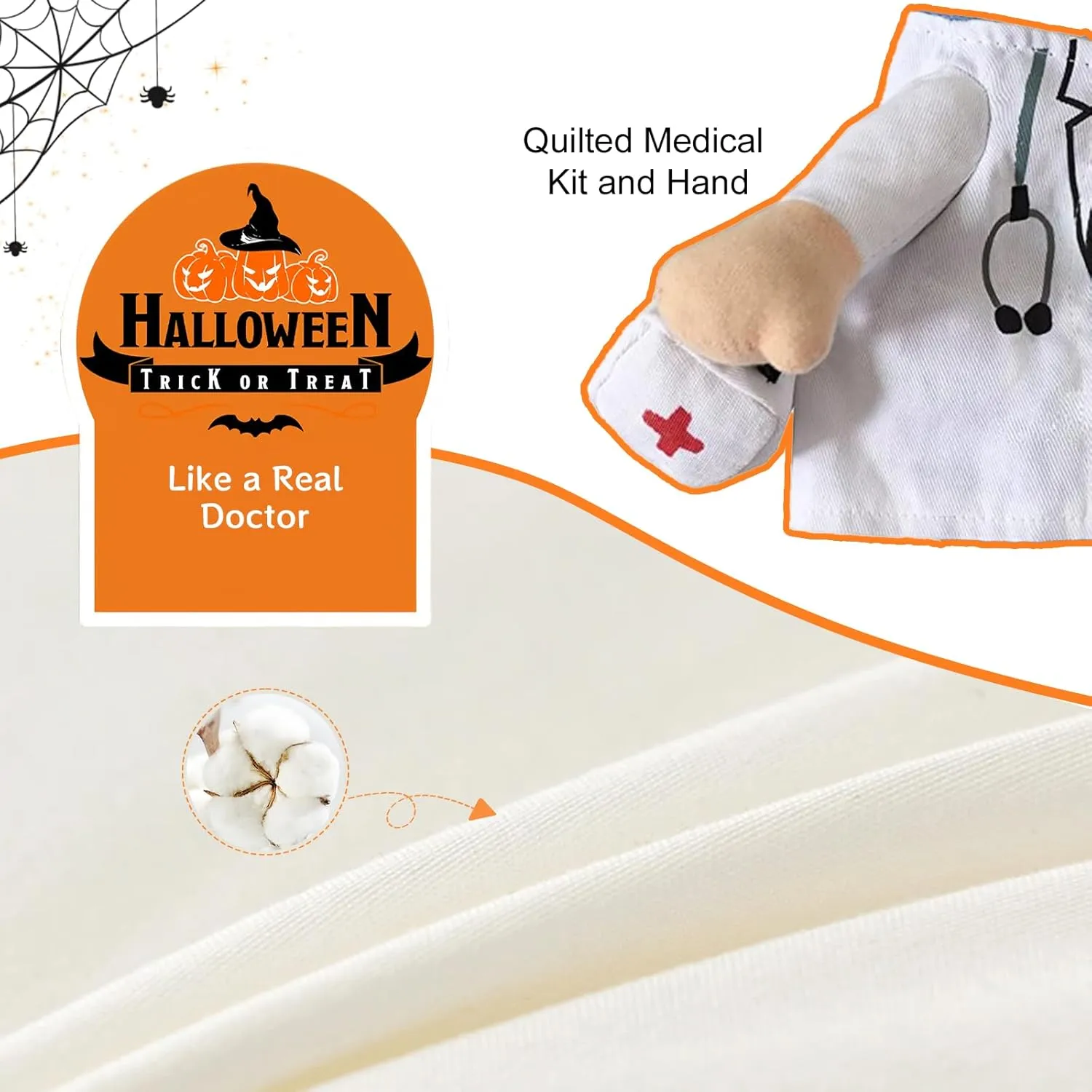 Delifur Dog Halloween Costume - Carrying Cat Doctor Pet Uniform Funny (S)