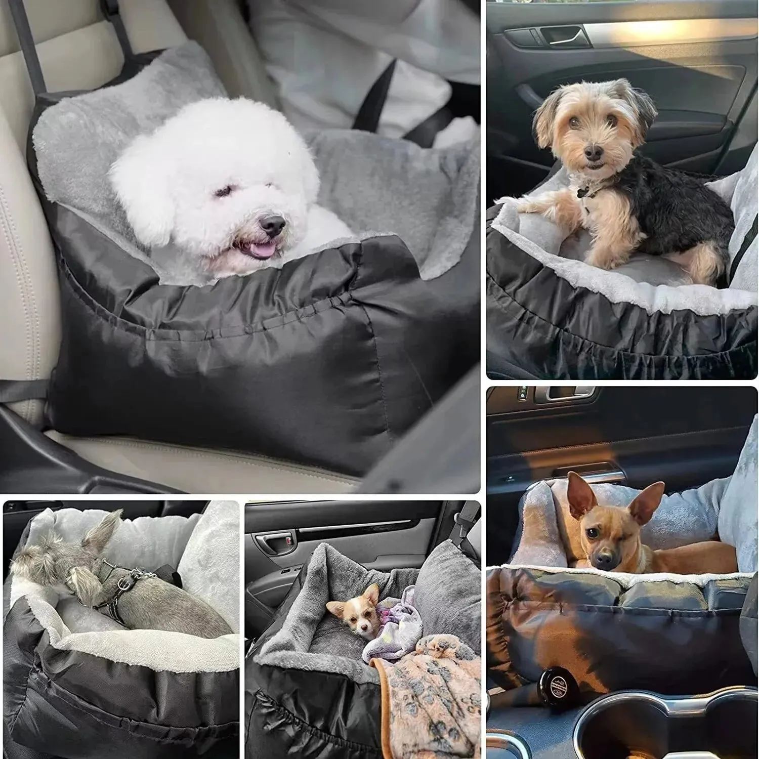 Deluxe Dog Car Seat for Medium to Large Dogs - Washable and Detachable