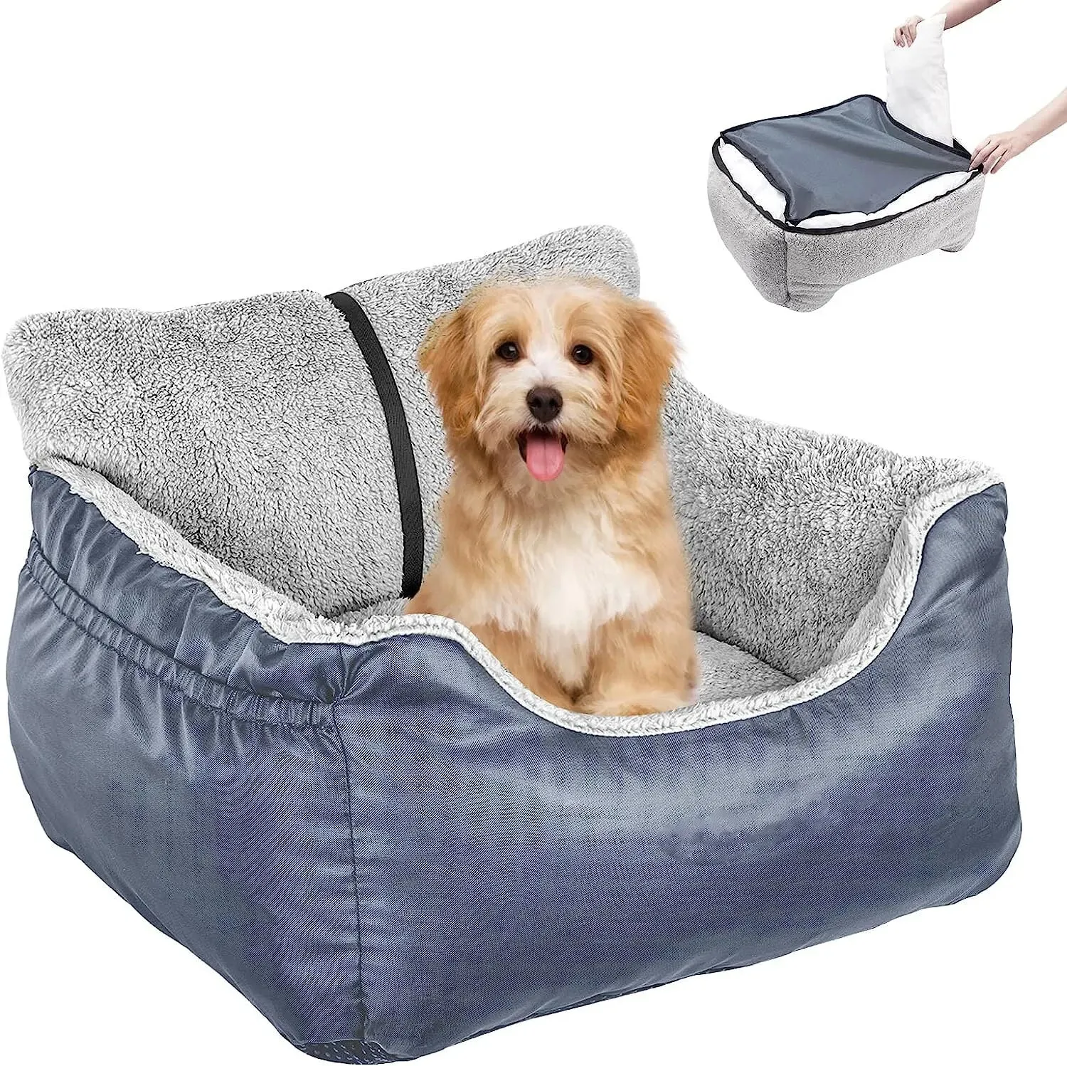 Deluxe Dog Car Seat for Medium to Large Dogs - Washable and Detachable
