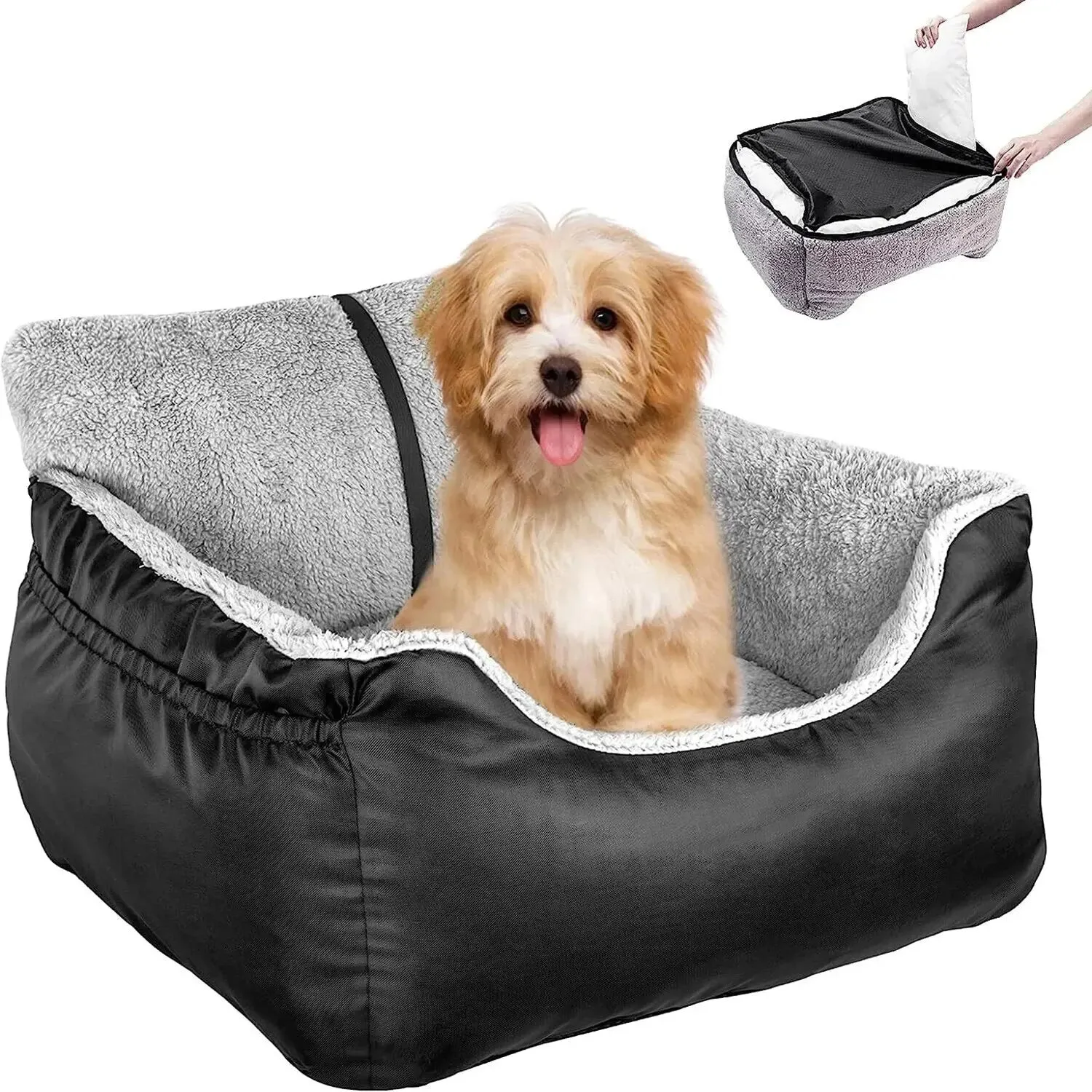 Deluxe Dog Car Seat for Medium to Large Dogs - Washable and Detachable