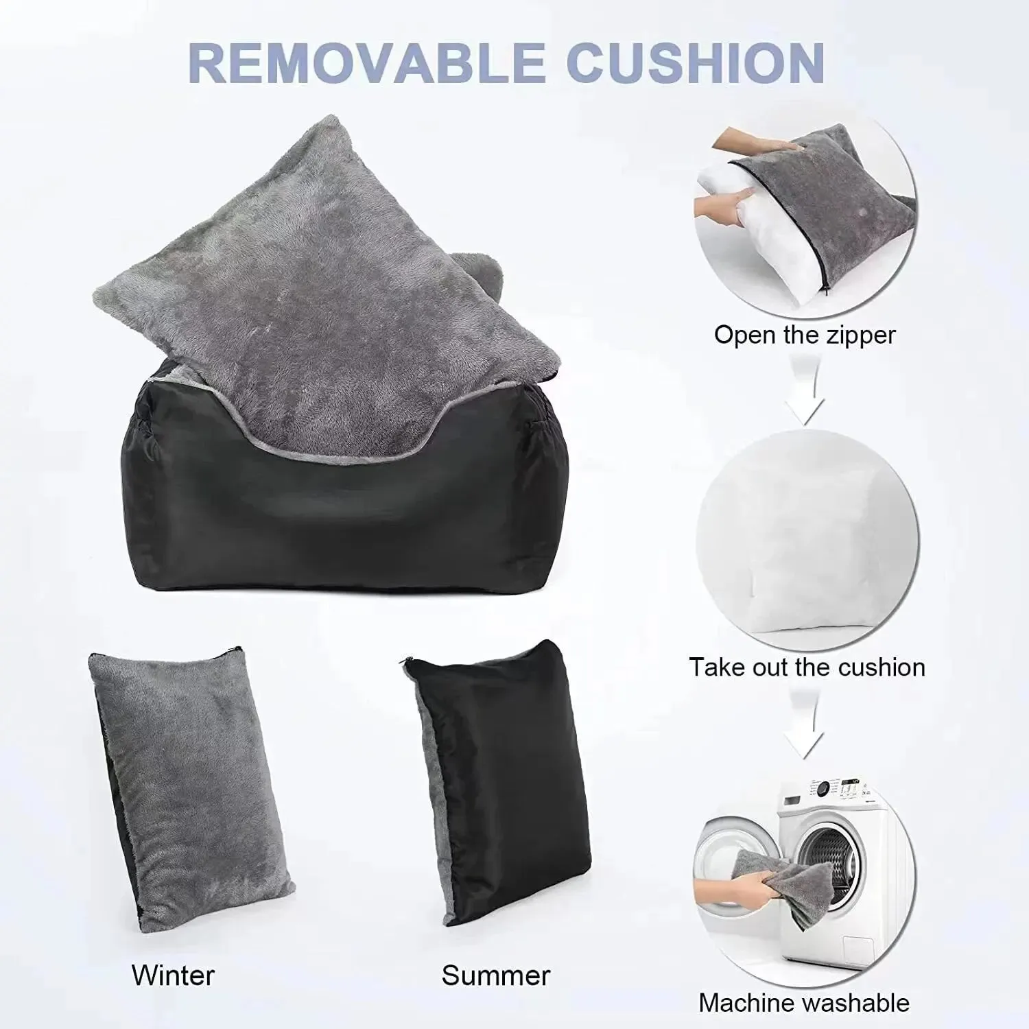 Deluxe Dog Car Seat for Medium to Large Dogs - Washable and Detachable