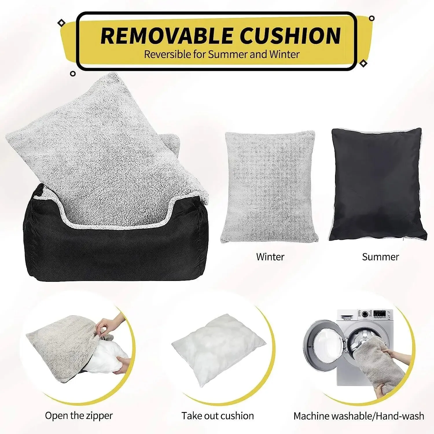 Deluxe Dog Car Seat for Medium to Large Dogs - Washable and Detachable