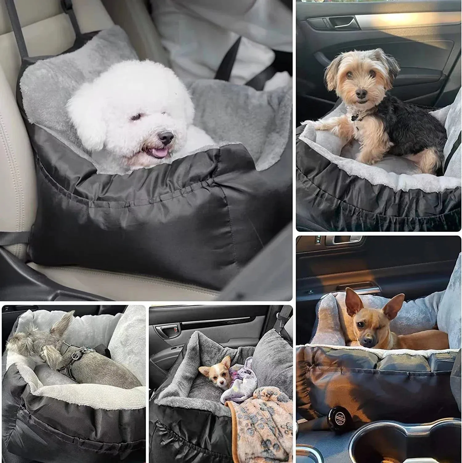 Deluxe Dog Car Seat for Medium to Large Dogs - Washable and Detachable