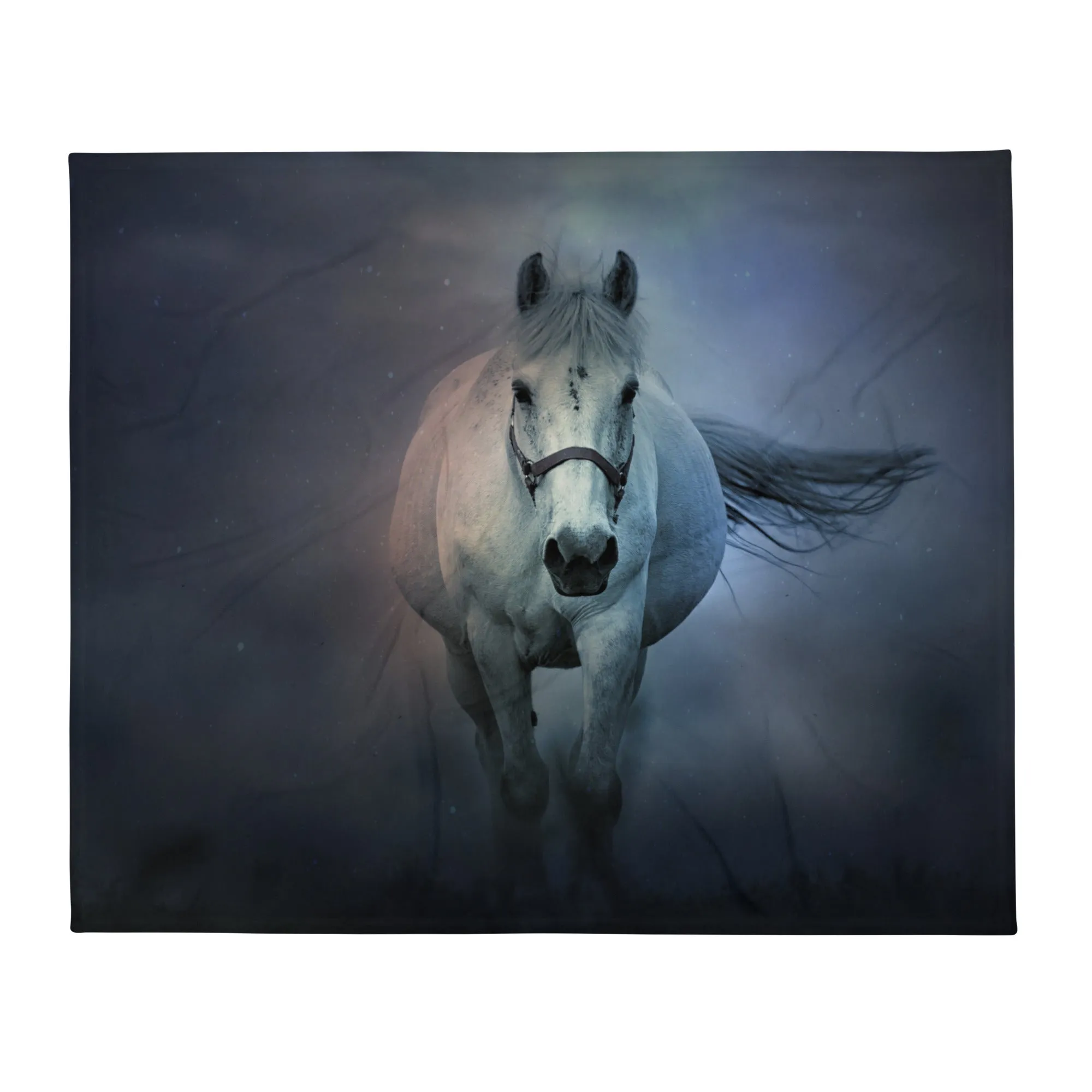 Desert horse print throw blanket