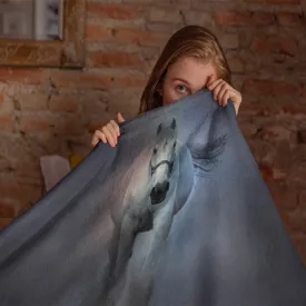 Desert horse print throw blanket