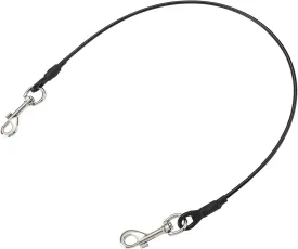 Dog Car Seat Belt, Stainless Steel Cable Chew Proof Pet Car Safety Restraint Tether, 40 inch Black