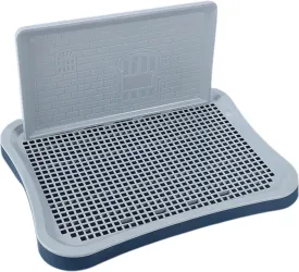 Dog Potty Tray, Removable Mesh Dog Litter Box with Wall Column, Non-Slip Portable Indoor Potty Training Pee Pad Holder for Small and Medium Dogs
