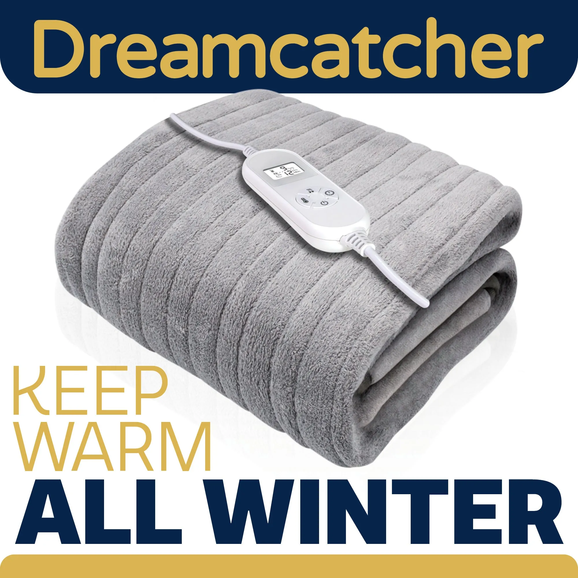 Dreamcatcher Sliver Deluxe Electric Heated Throw Blanket 160x120cm