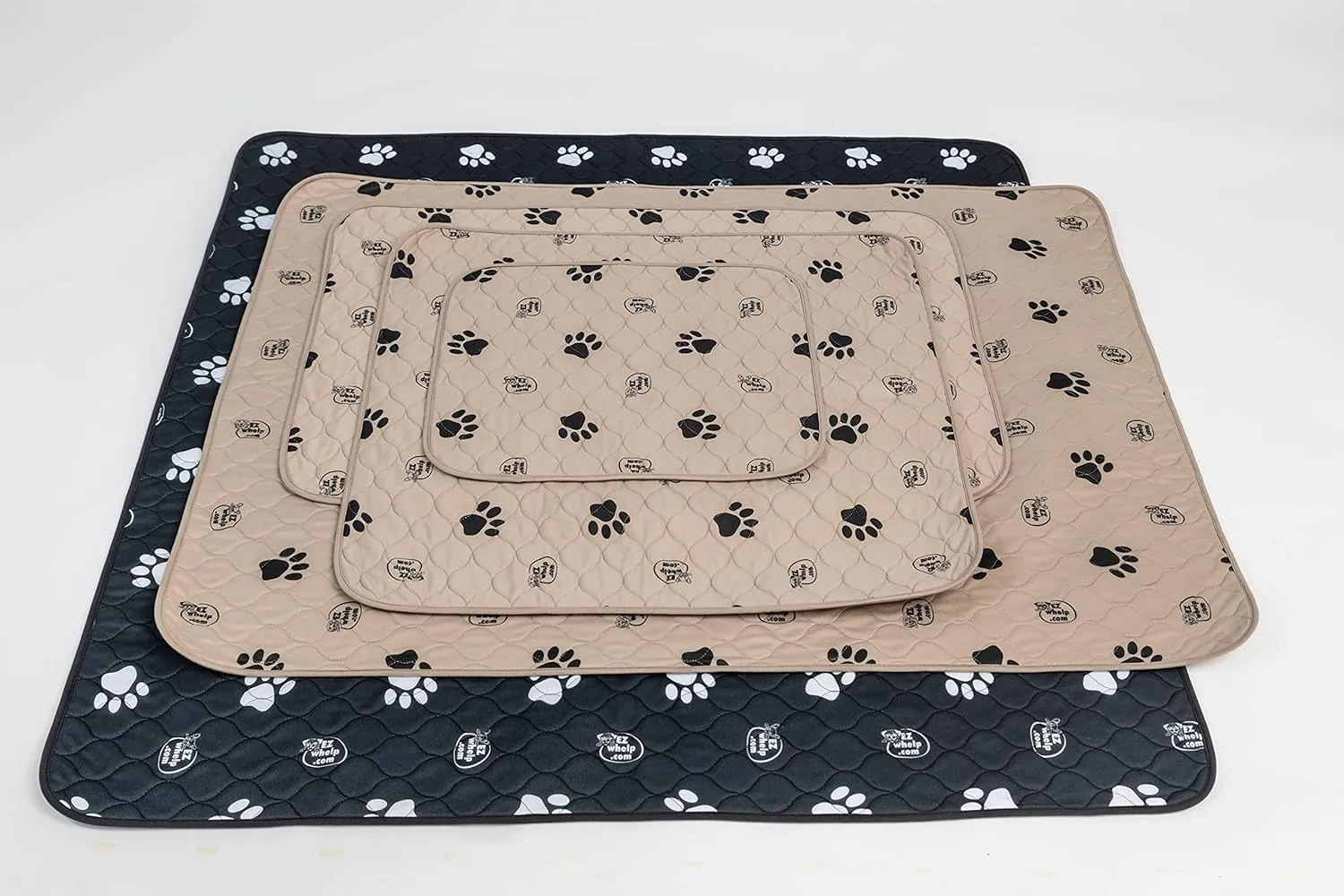 EZwhelp Reusable Dog Pee Pads, Washable Waterproof Mats for Potty Training or Whelping Pads, Puppy Pad with Rounded Corners, 36x48 Inch, 2 Pack