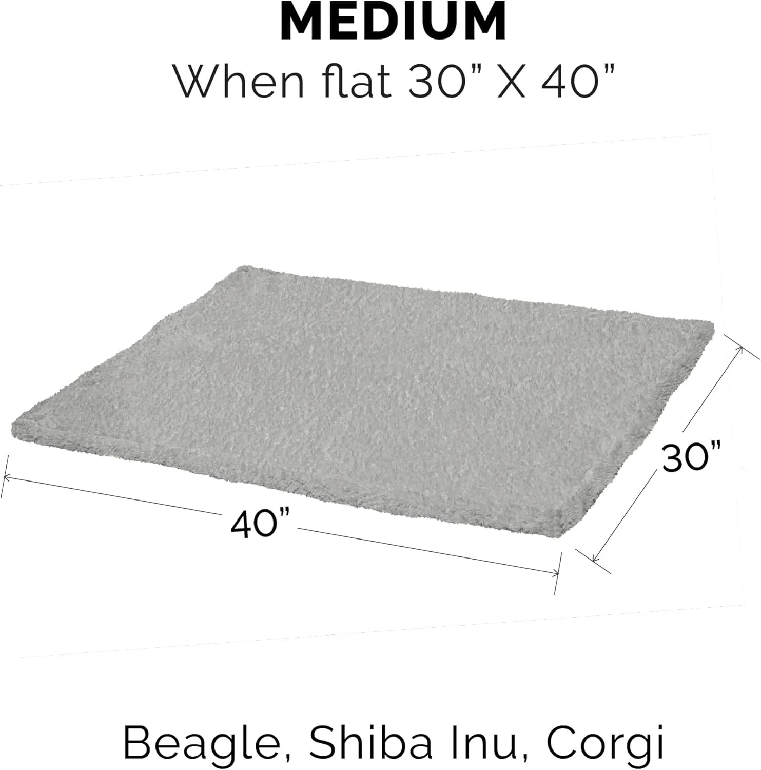 Furhaven Waterproof & Self-Warming Throw Blanket for Dogs & Indoor Cats, Washable & Reflects Body Heat - Soft-Edged Terry & Sherpa Dog Blanket - Silver Gray, Medium