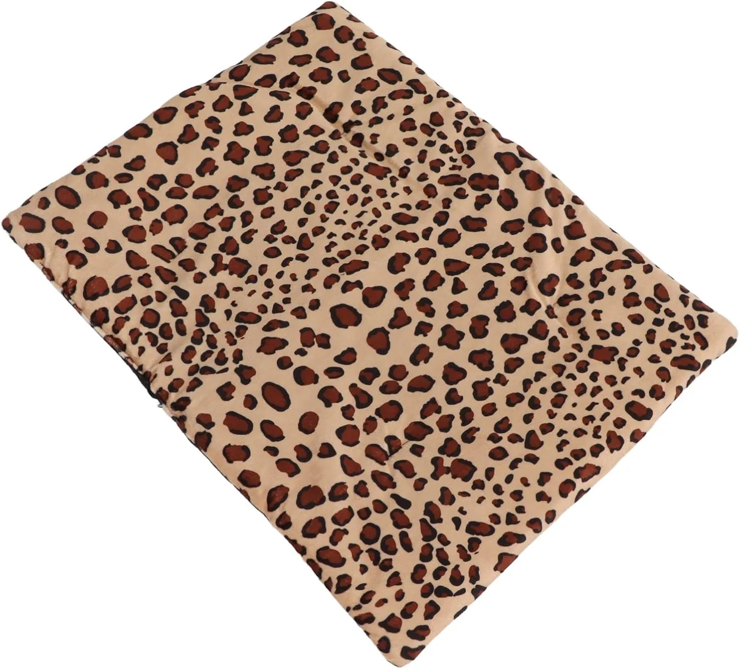 Heating Pad Washable Foldable 3 Temperature Adjustable USB Charging Pet Heated Pad for Cat Dog White Dot Heating Pad Washable (Leopard Print)