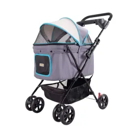 Ibiyaya® Easy Strolling  Pet Pram | Simple Grey