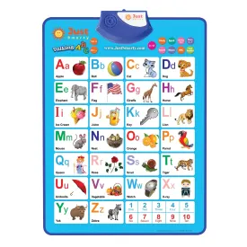 Just Smarty Interactive ABCs and 123s Learning Poster, Blue