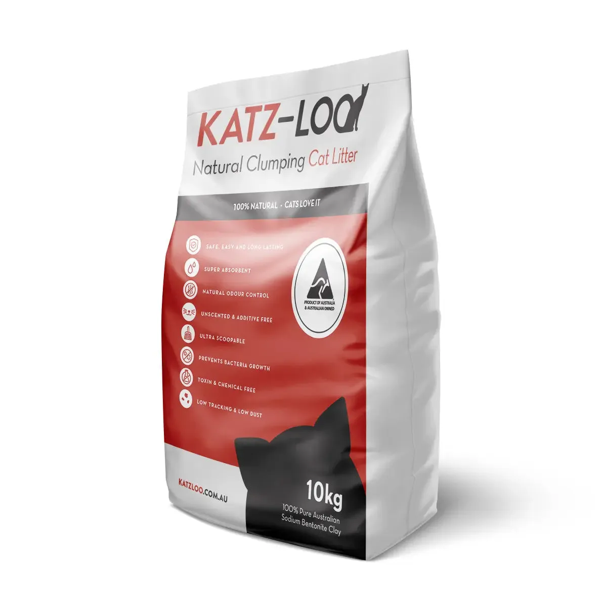 Katz-Loo Natural Clumping Cat Litter 200kg (20 Bags)