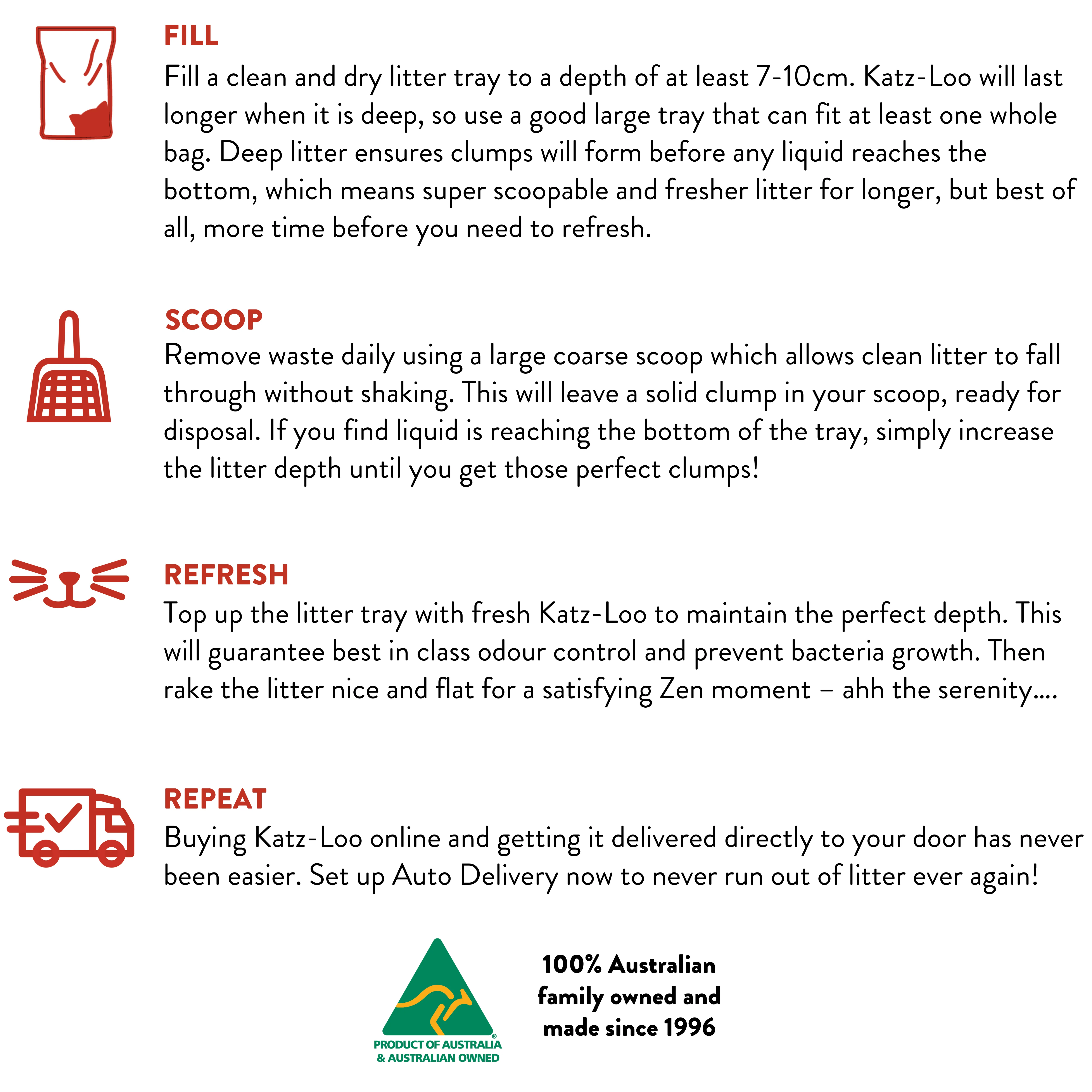 Katz-Loo Natural Clumping Cat Litter 200kg (20 Bags)