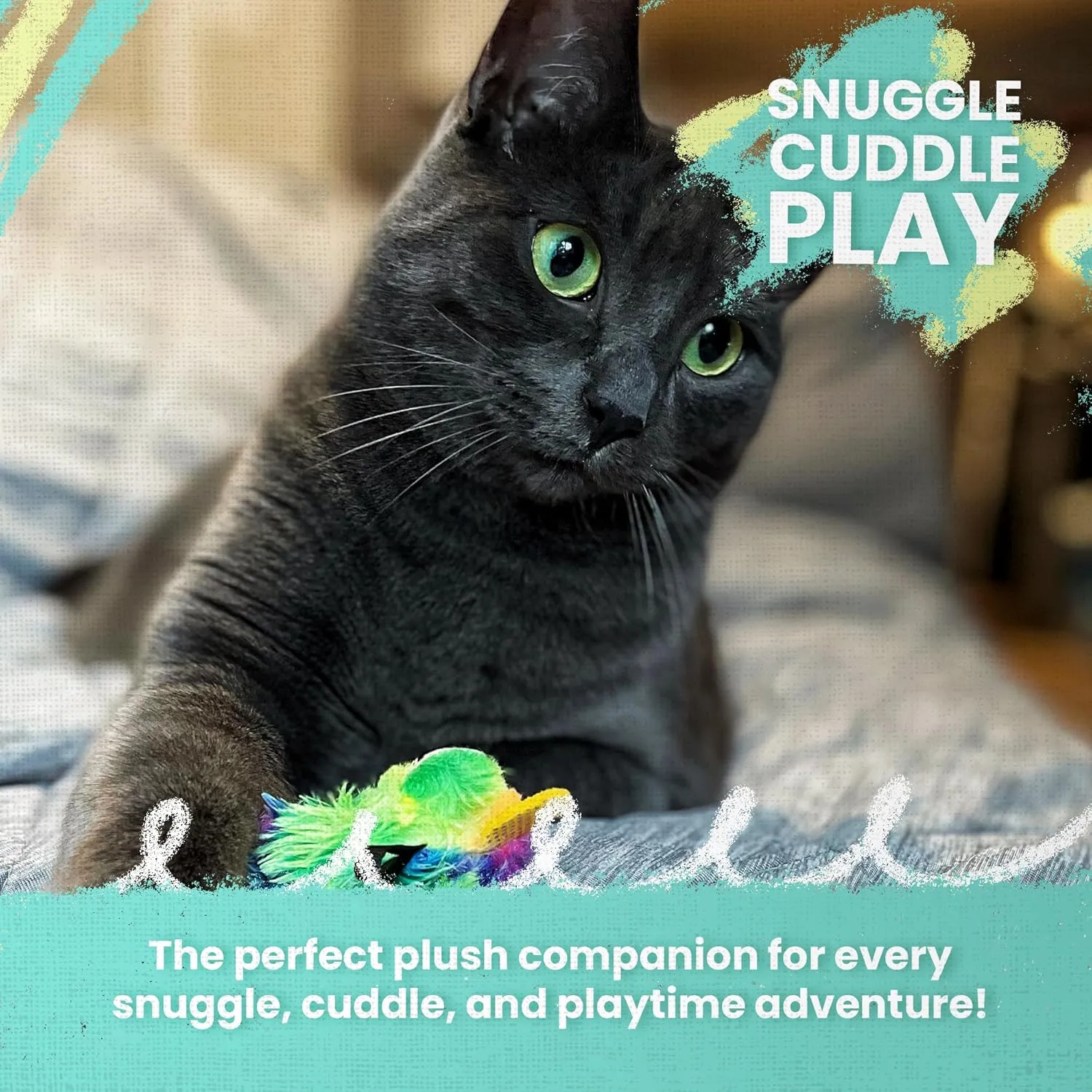 Kitty 1st Rodeo Catnip Toy with Repair Patch - Plush Toy for Cats - Soft, Durable & Catnip-Filled for Batting, Pouncing & Chasing Fun