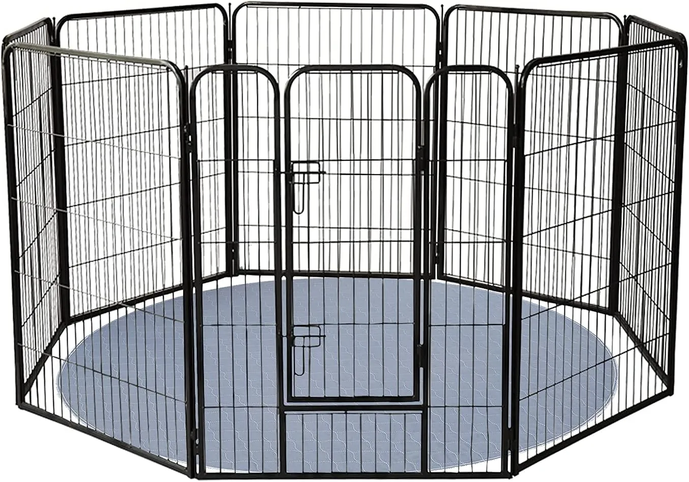 MBJERRY Non-Slip Dogs Training Pee Pads - Washable Reusable Waterproof Cats Pads for Potty Training/Whelping/Housebreaking, for Playpen Crate Kennel(48 Round,Gray)