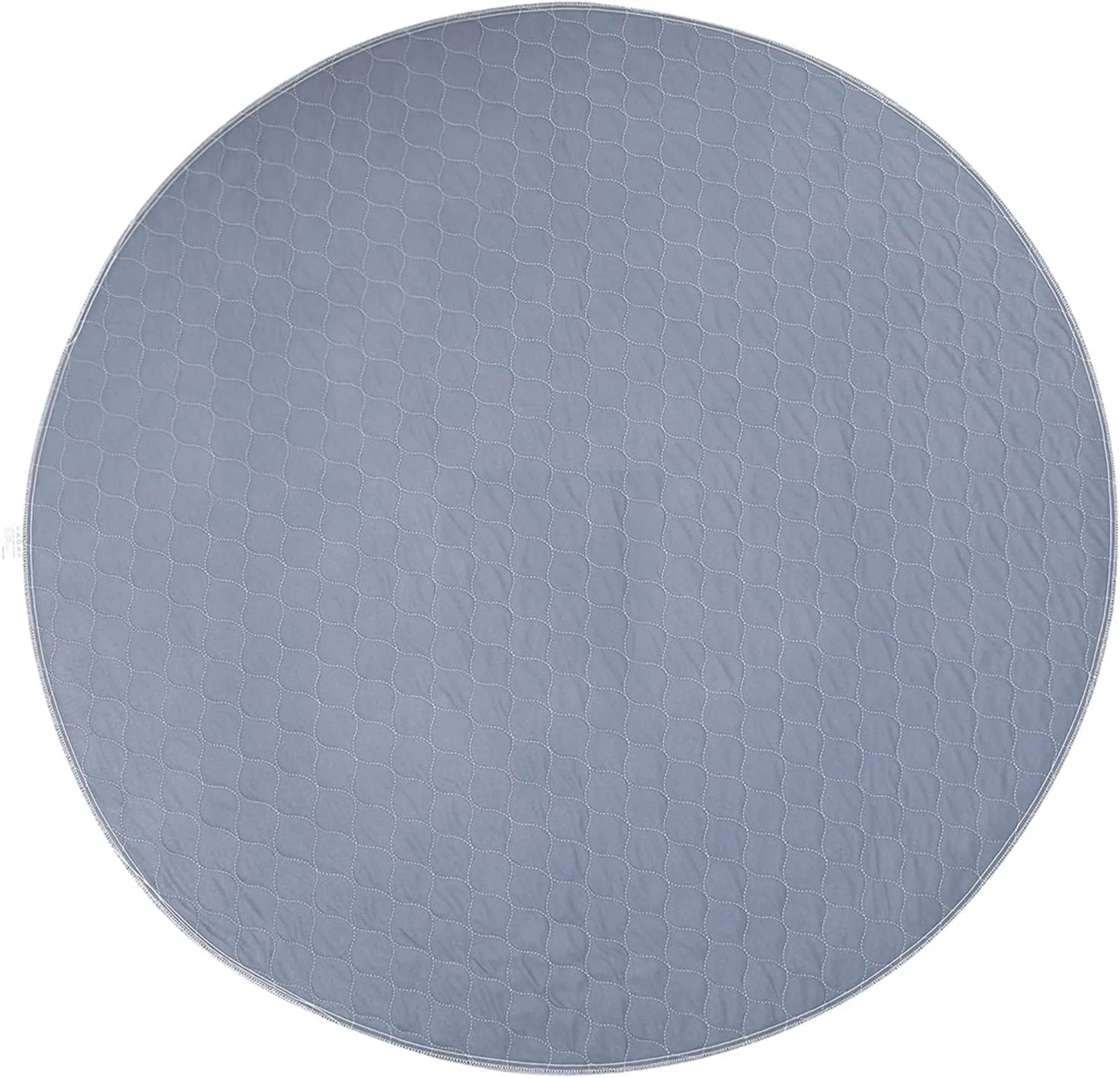 MBJERRY Non-Slip Dogs Training Pee Pads - Washable Reusable Waterproof Cats Pads for Potty Training/Whelping/Housebreaking, for Playpen Crate Kennel(48 Round,Gray)