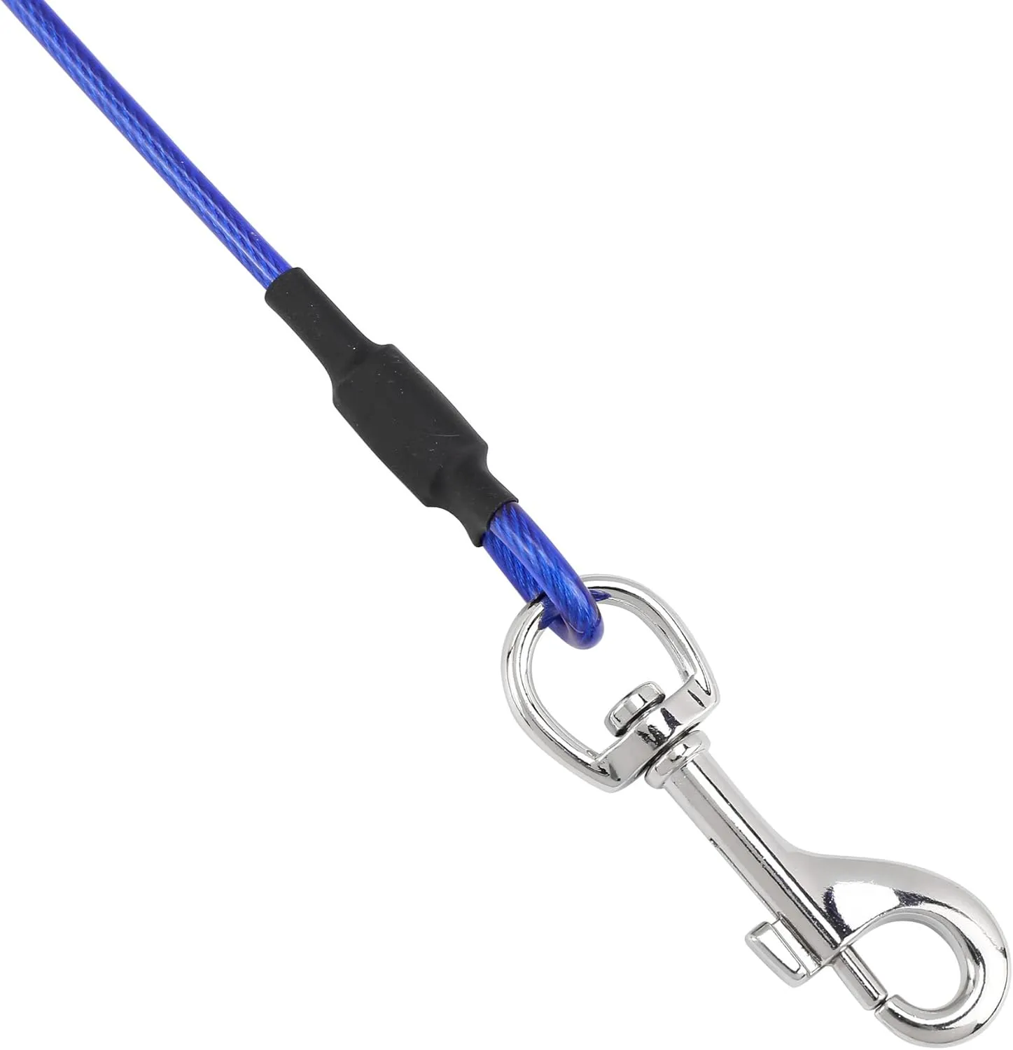 Mogoko Pet Dog Car Seat Belt Restraint, Coated Stainless Steel Chew Proof Dog Vehicle Safety Tether Cable, Double Clip No-Chew Pet Car Leash Lead-16 Inch