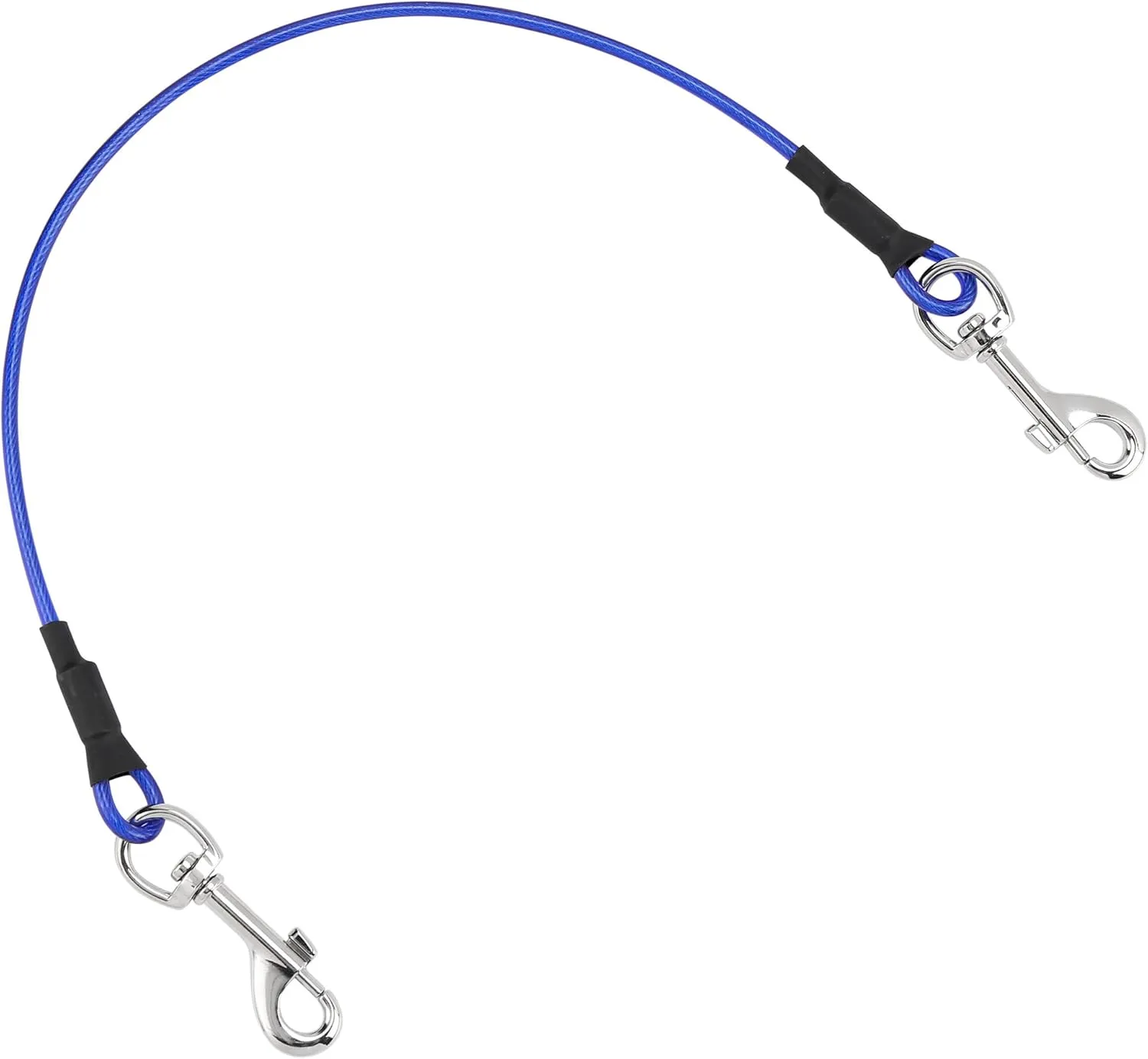 Mogoko Pet Dog Car Seat Belt Restraint, Coated Stainless Steel Chew Proof Dog Vehicle Safety Tether Cable, Double Clip No-Chew Pet Car Leash Lead-16 Inch