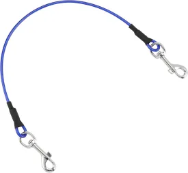 Mogoko Pet Dog Car Seat Belt Restraint, Coated Stainless Steel Chew Proof Dog Vehicle Safety Tether Cable, Double Clip No-Chew Pet Car Leash Lead-16 Inch