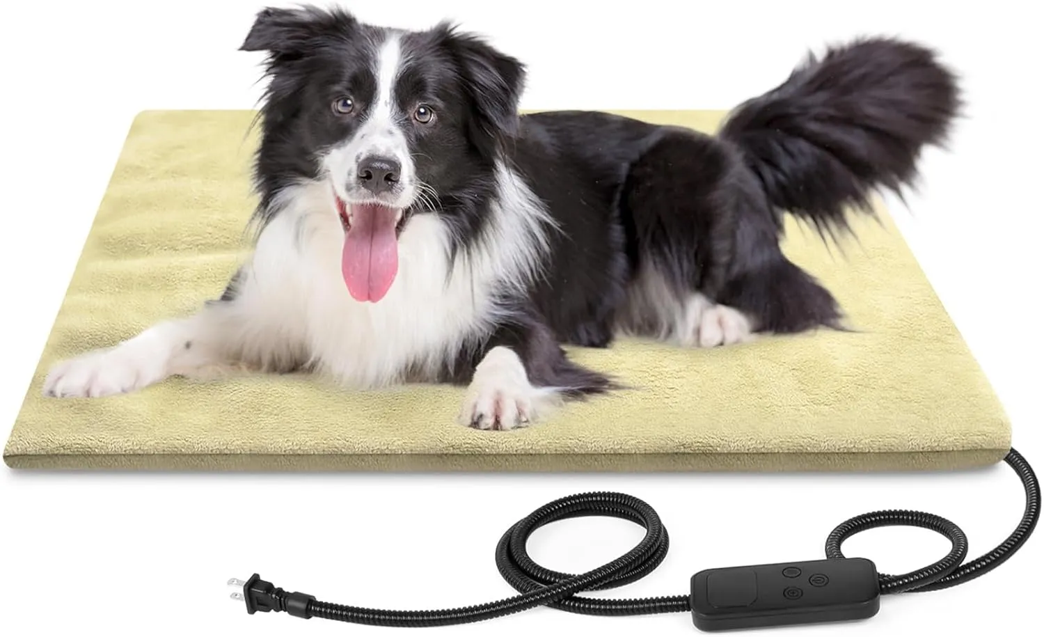 Pet Heating Pad for Dog & Cat, Adjustable 6 Temperature with 5 Timer, Multi-Size and Chew Resistant Cord, Auto Power Off Outdoor Heating Pad for Cats