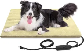 Pet Heating Pad for Dog & Cat, Adjustable 6 Temperature with 5 Timer, Multi-Size and Chew Resistant Cord, Auto Power Off Outdoor Heating Pad for Cats