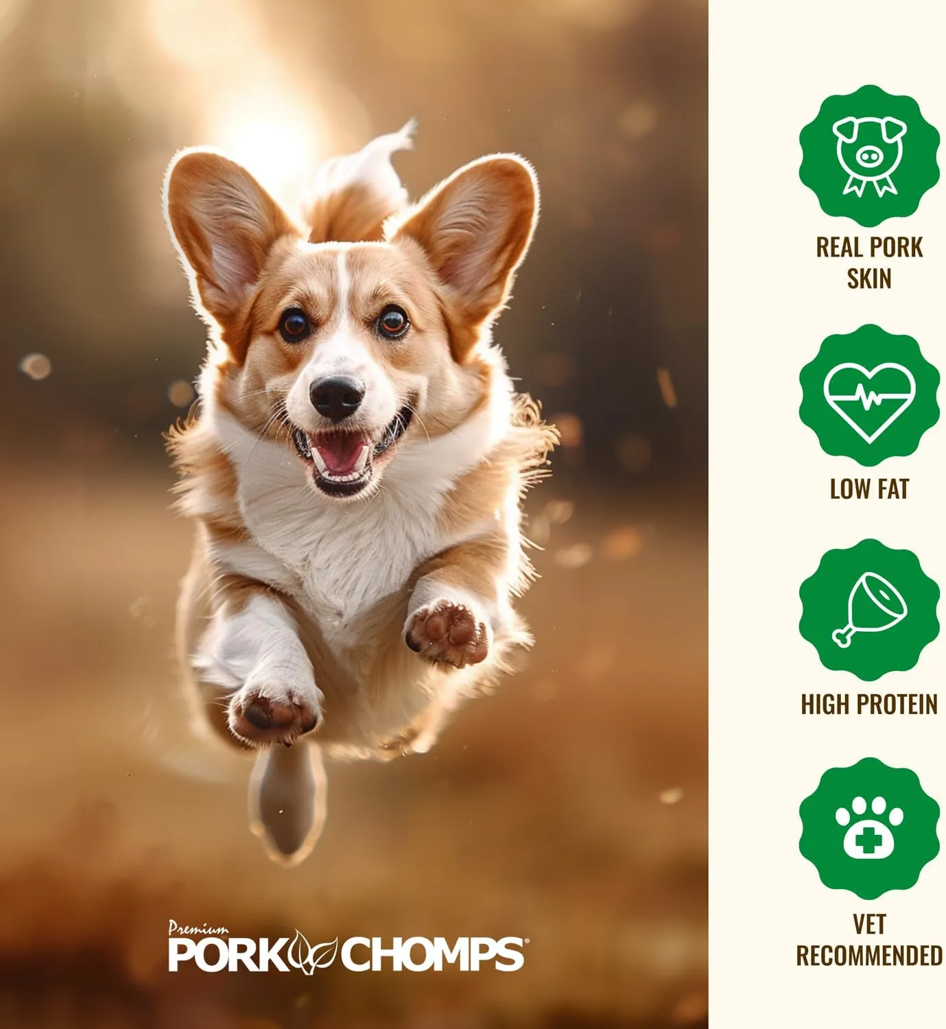 Pork Chomps Roasted Pork Skin Dog Chews, 5-inch Mini Twists, 20 Count