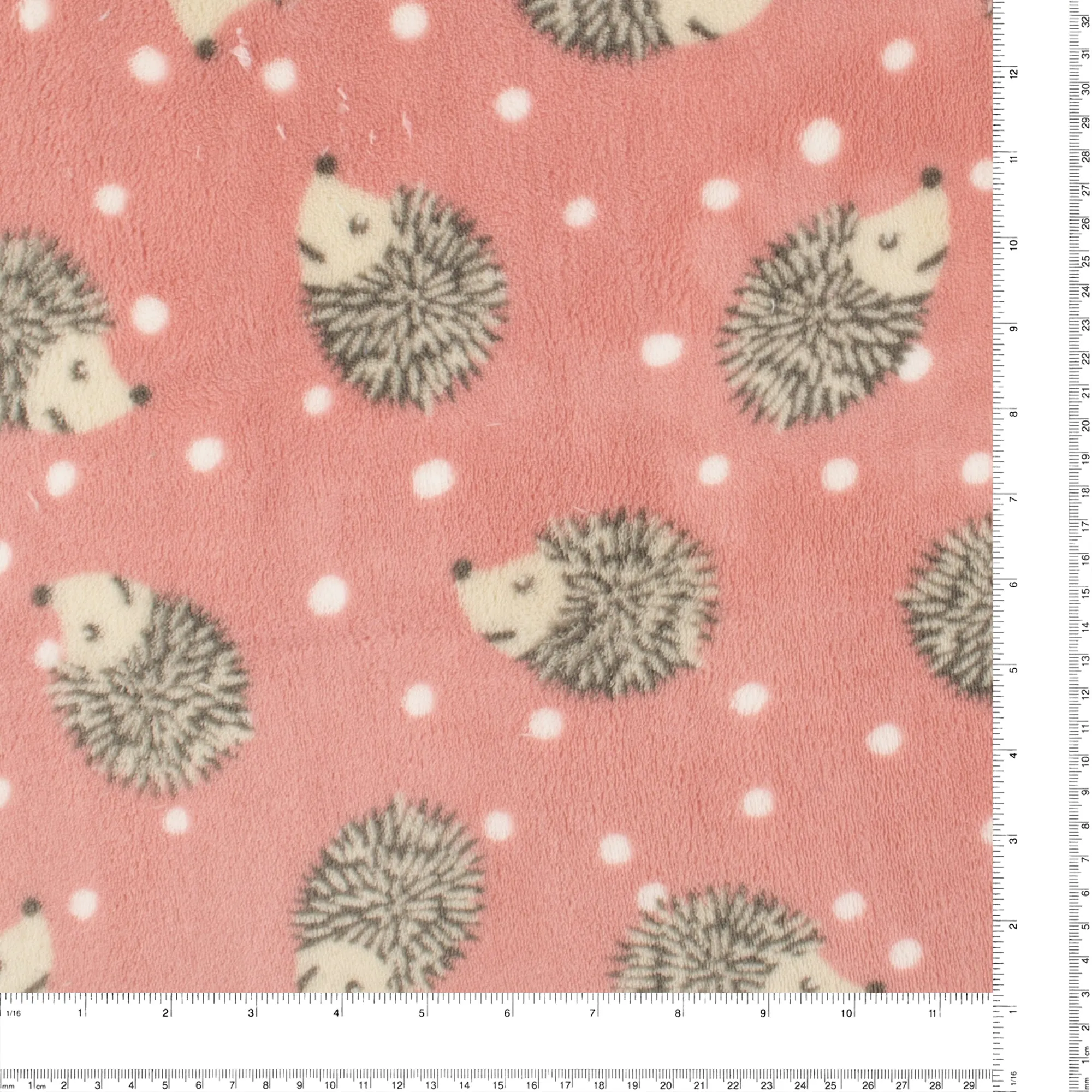 Printed Fleece - CORAL - Pink