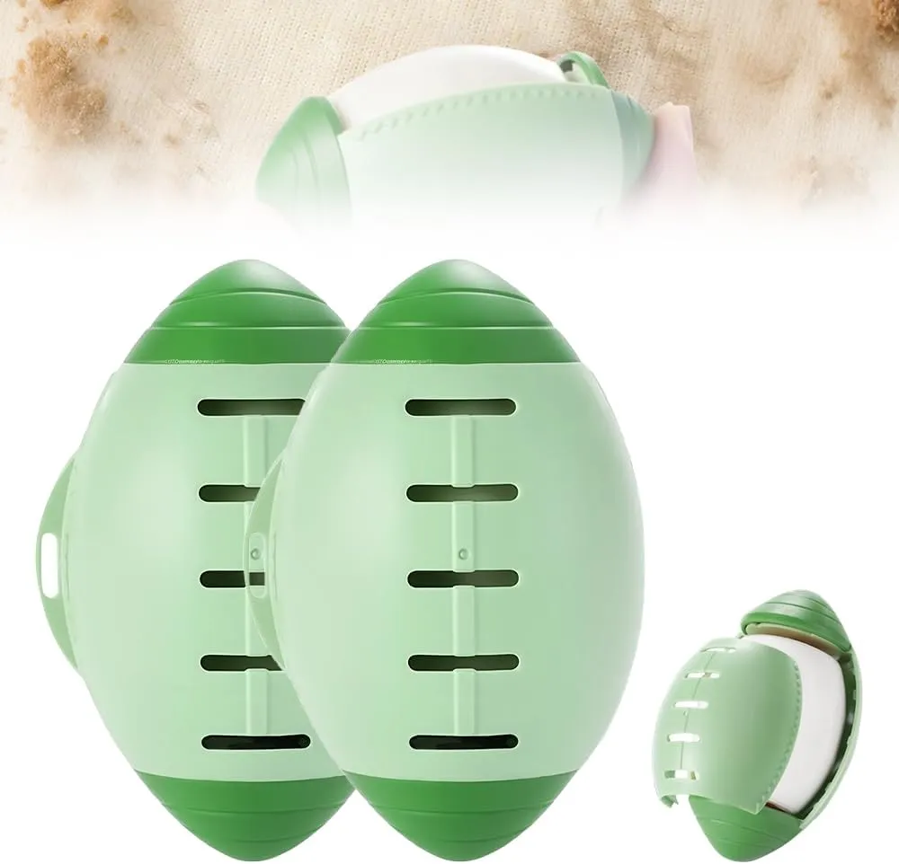 Reusable Silicone Lint Roller, 2025 New Washable Sticky Roller, Mini Lint Remover, Portable Travel Lint Roller Ball, Pet Hair and Dust Removal for Clothes, Beds and Sofas (Green 2PCS)