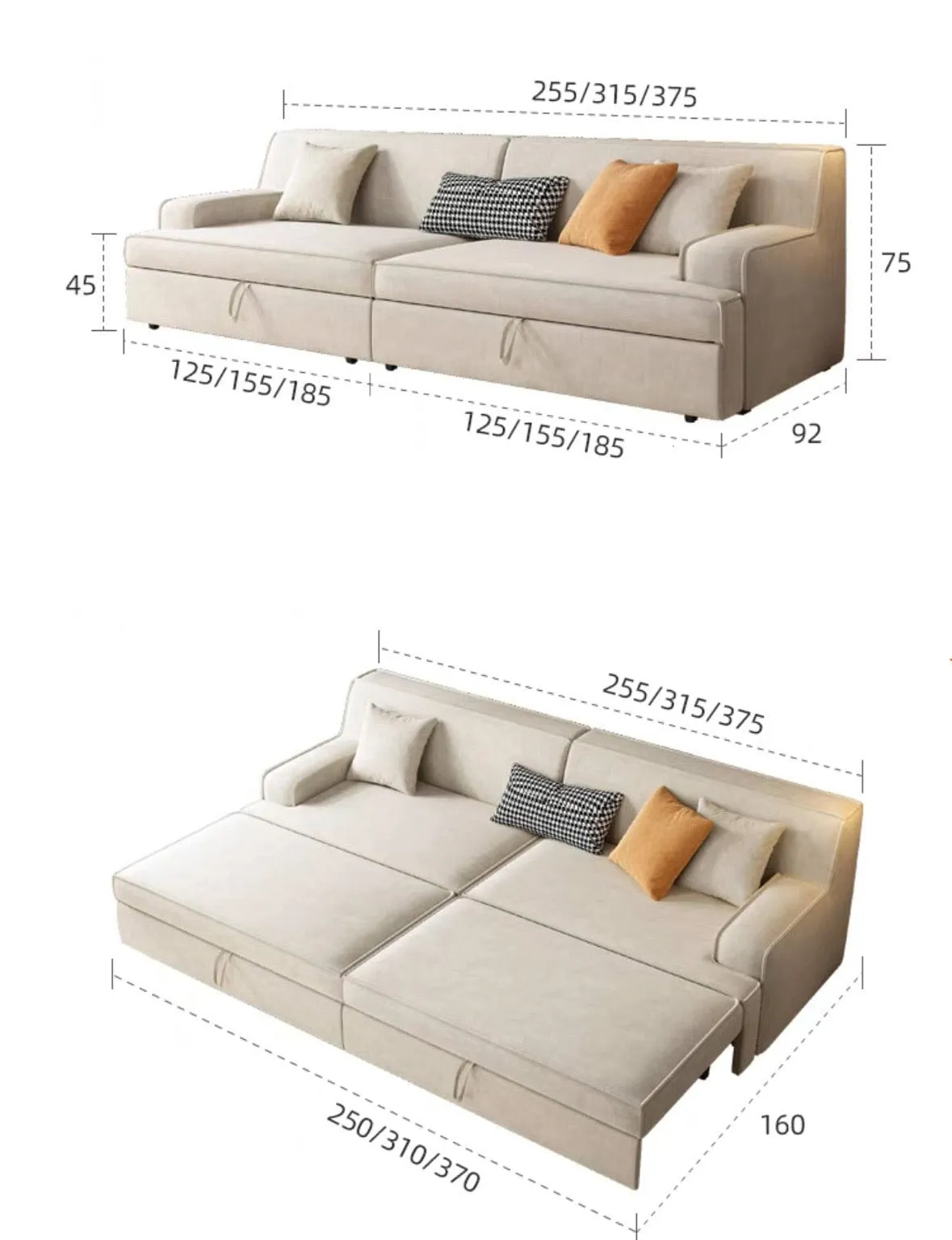 Rise Scratch Resistant Sofa Bed