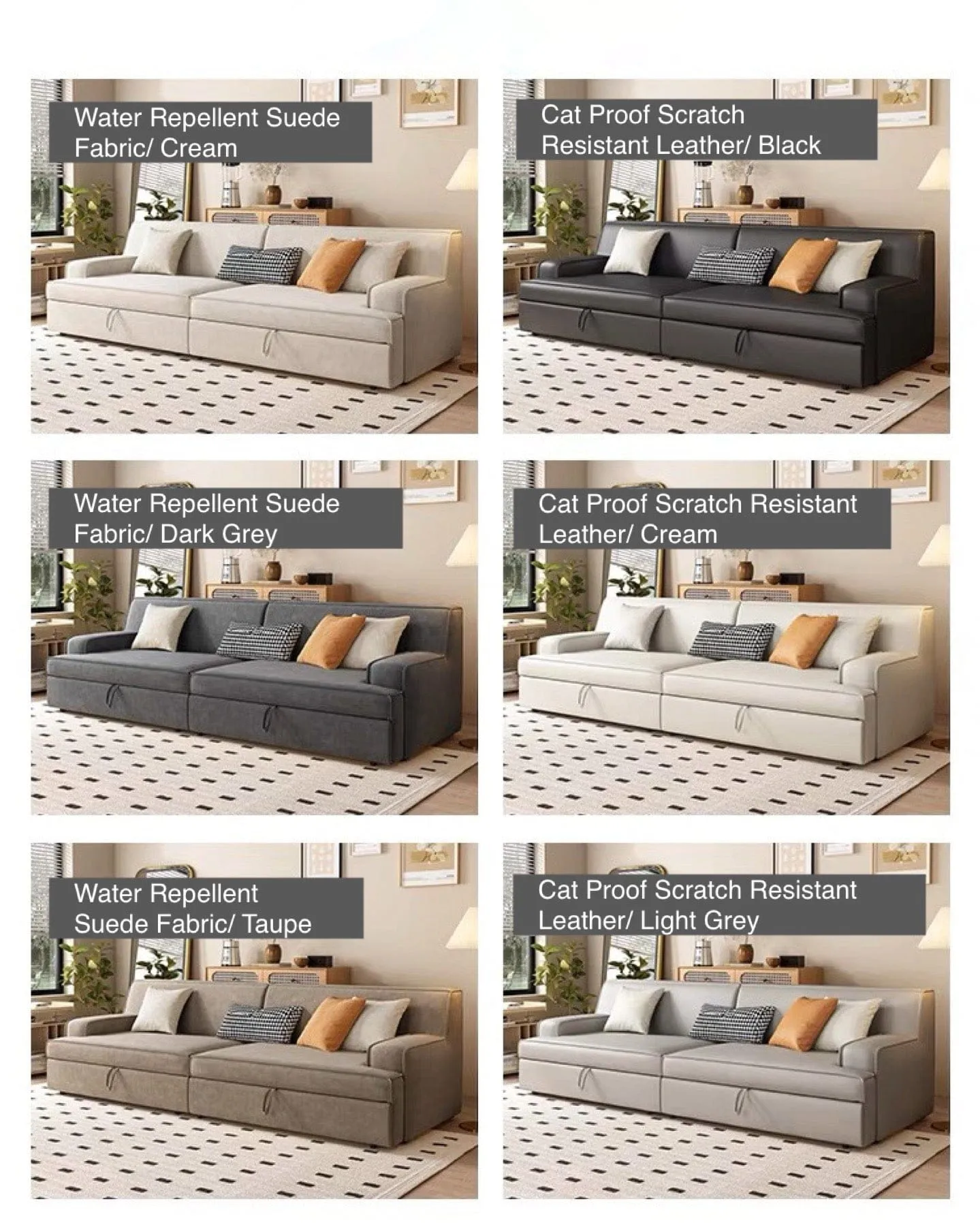 Rise Scratch Resistant Sofa Bed