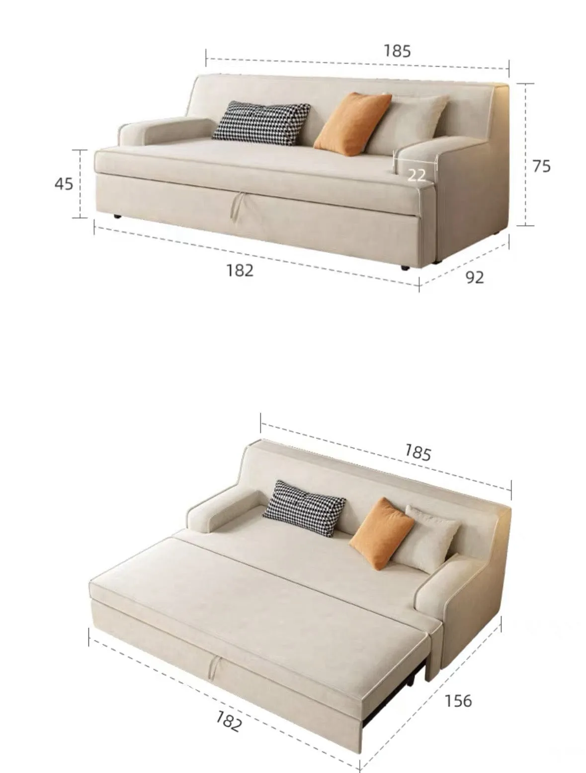 Rise Scratch Resistant Sofa Bed