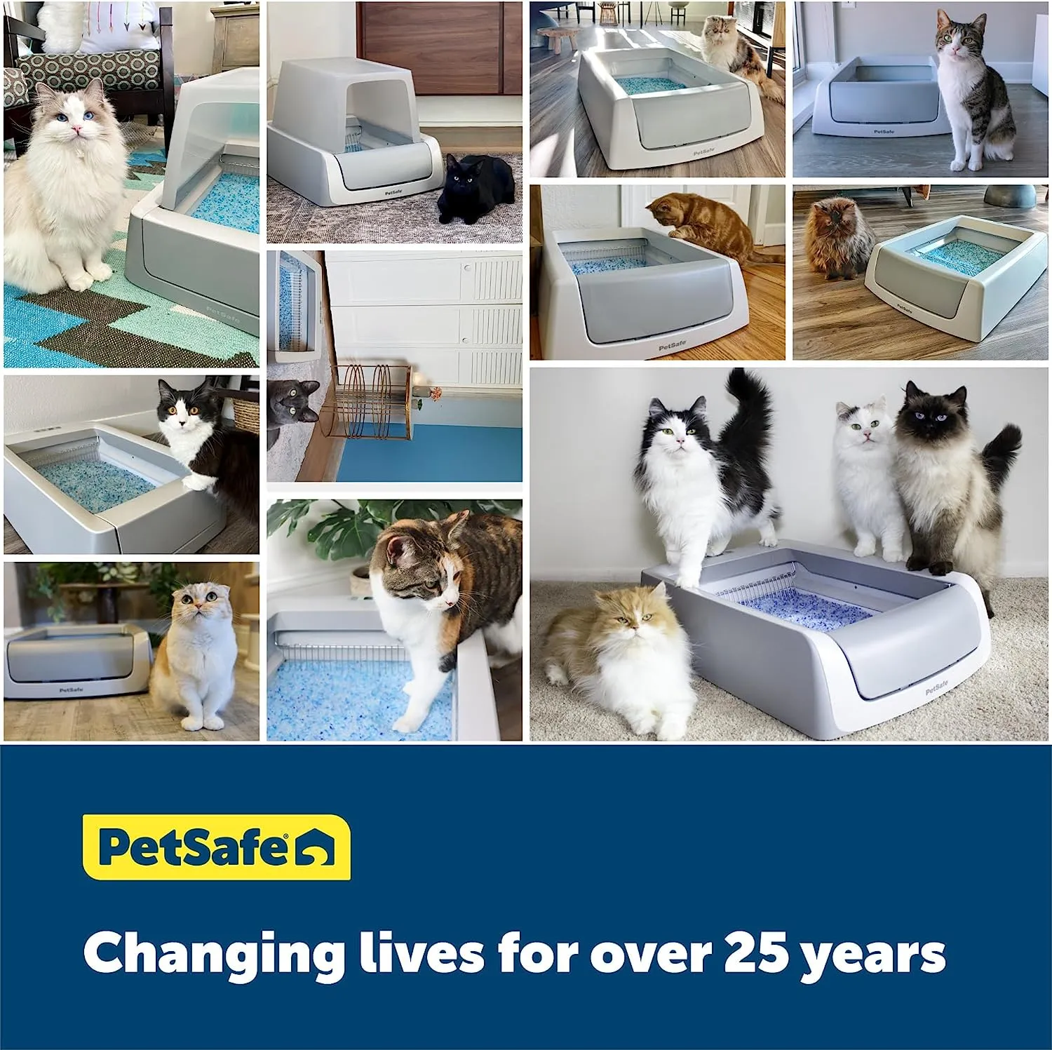 Self-Cleaning Hooded Cat Litter Box
