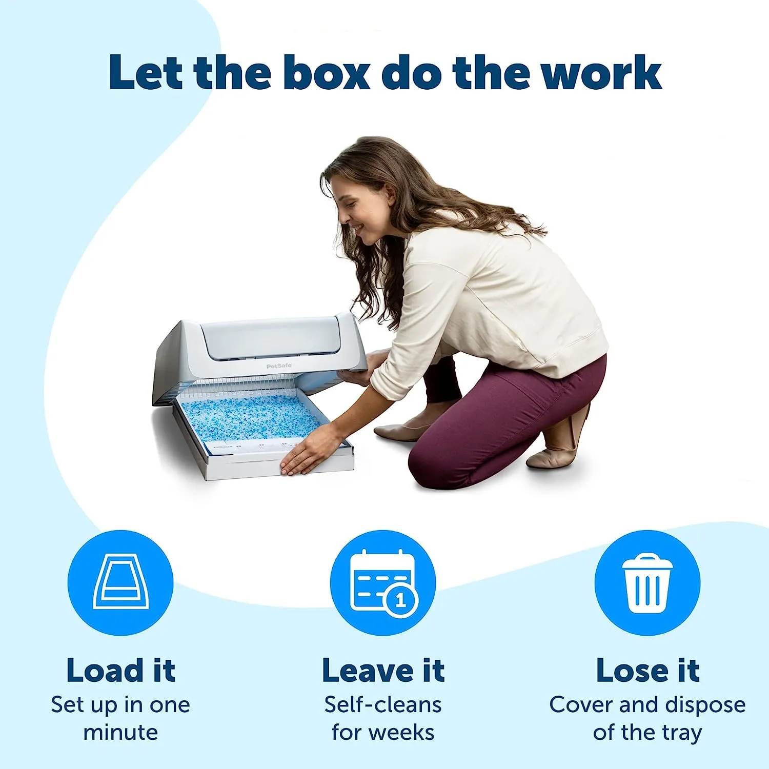 Self-Cleaning Hooded Cat Litter Box