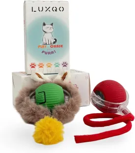Smart Interactive Cat Toy Balls Next-Gen Motion-Activated & Rechargeable Pet Toys, Touch Sensitive Play for Indoor Cats, Includes (Red & Green) Balls for Endless Fun & Stimulation