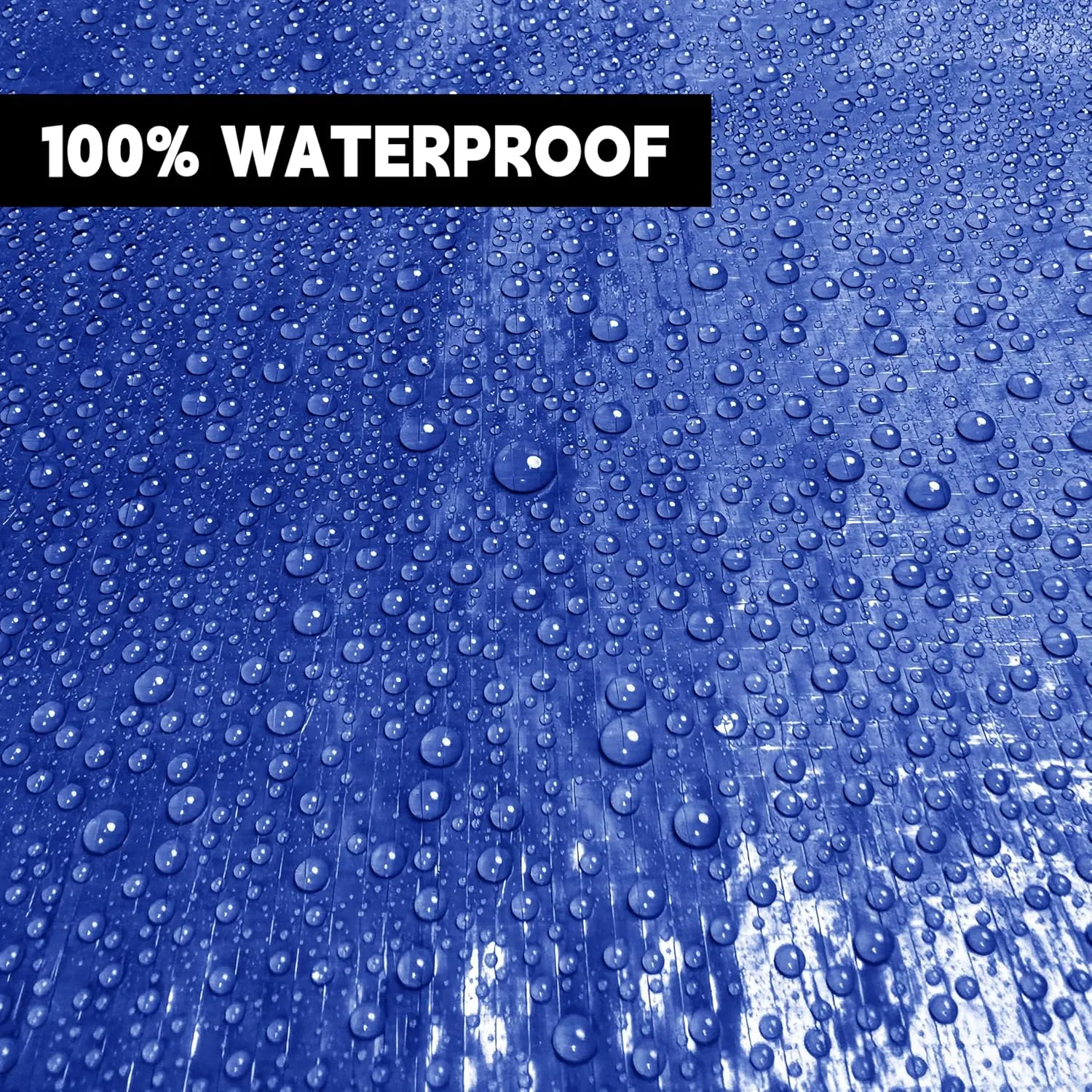 Tarp 8x10 ft 100% Waterproof Uv Resistant High Durability Multipurpose 5mil Blue Tarp for Covering Courtyards, Cars, Camping, Gardens, Pet Nests -by MVPNET