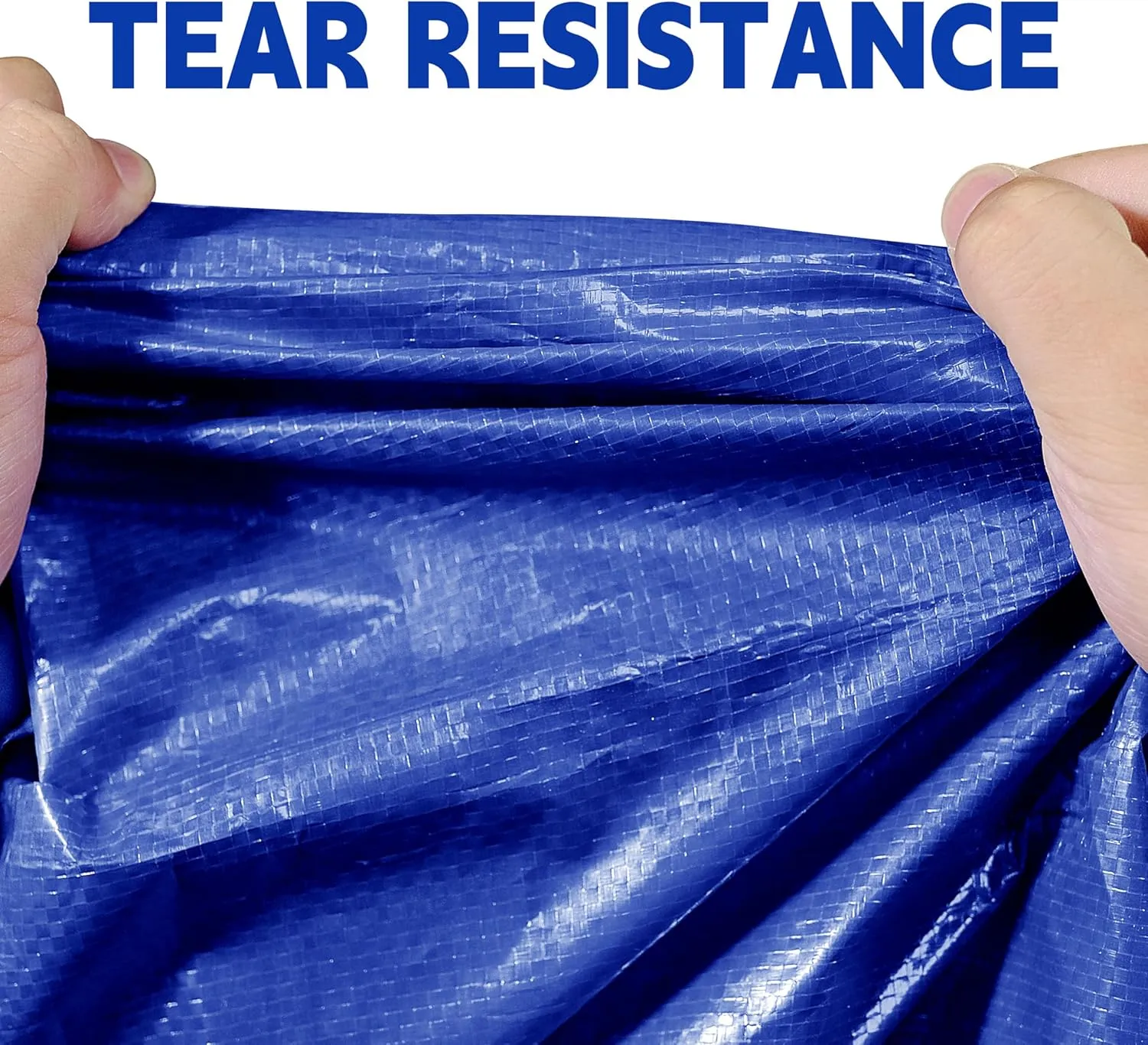 Tarp 8x10 ft 100% Waterproof Uv Resistant High Durability Multipurpose 5mil Blue Tarp for Covering Courtyards, Cars, Camping, Gardens, Pet Nests -by MVPNET