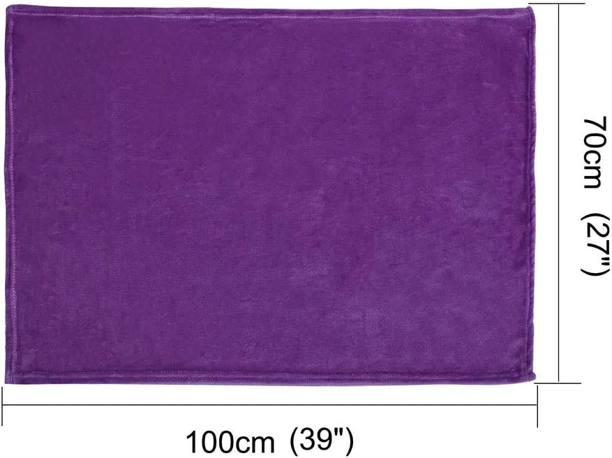 uxcell Pet Dog Blanket, Flannel Fleece Puppy Blanket Solid Plush Warm Rug Blankets and Throws for Small-Medium Dogs Cats Doggy Sleeping Mat, Purple 27x40 Inch