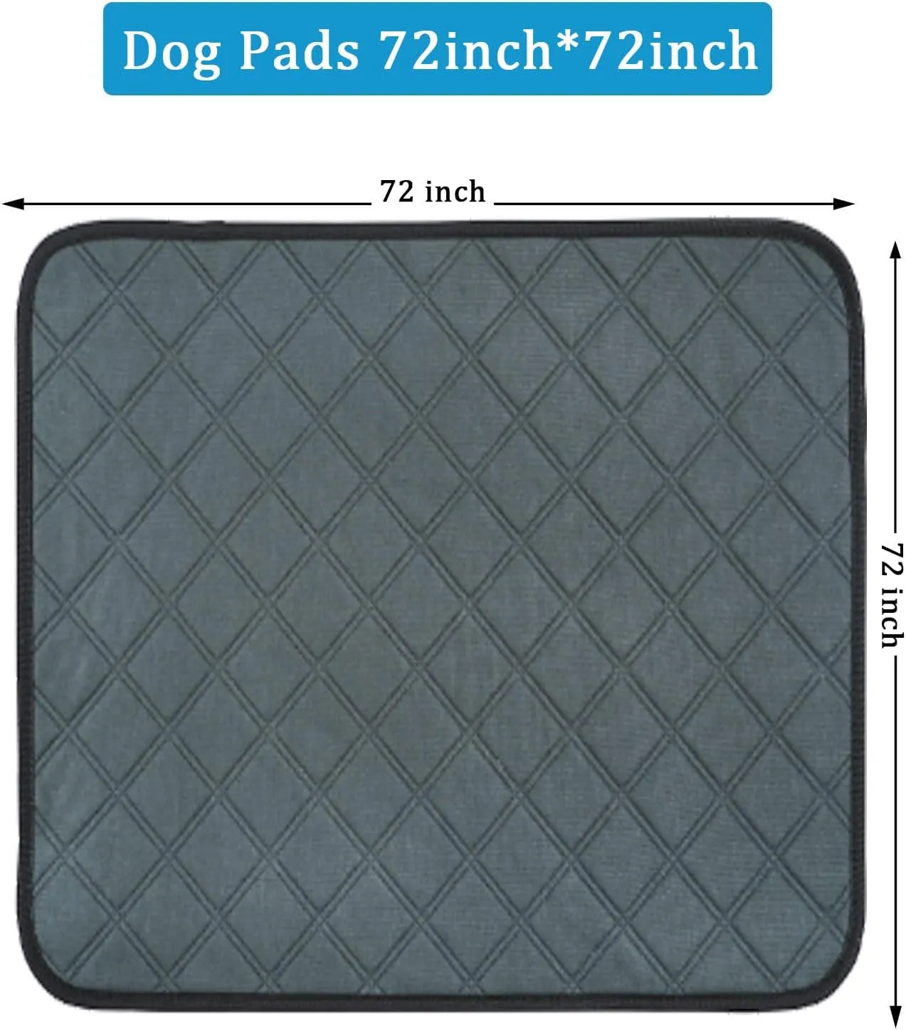 Washable Dog Urinal Pads 72 X 72 Inches for Potty Training Dogs Non-Slip Prevents Leakage Suitable for Small Medium and Large Dogs and Cats.