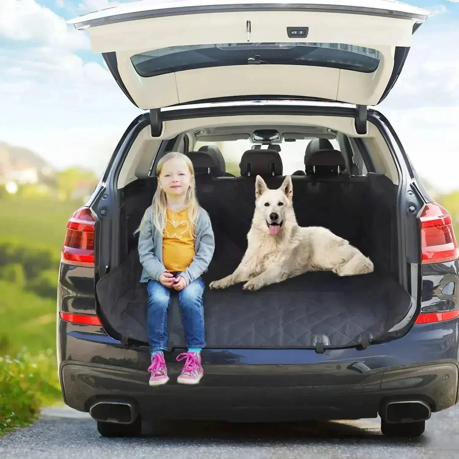 Waterproof Dog Car Seat Cover with Hammock Cushion & Pet Safety Mat